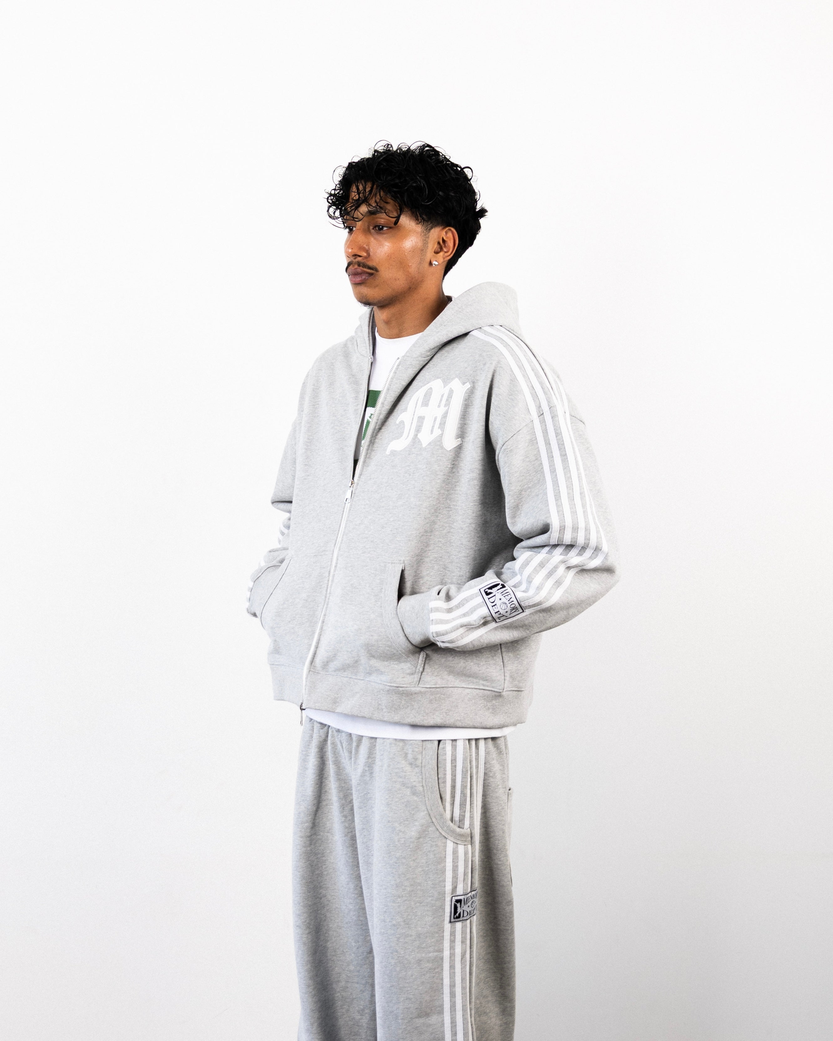 ZIP UP HOODIE - GREY – Memory Dept.