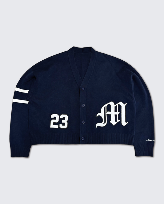 Navy Baseball Cardigan